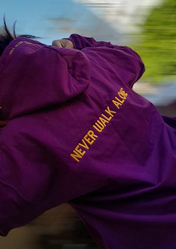 Hoodie NEVER WALK ALOE